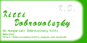 kitti dobrovolszky business card